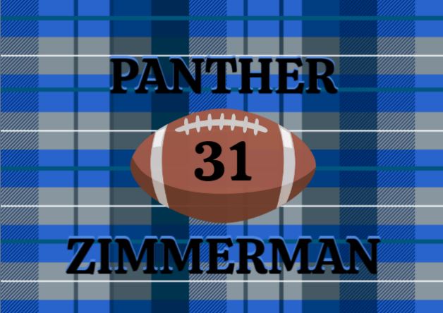 Personalized Football Woven Blanket – Royal/Blue