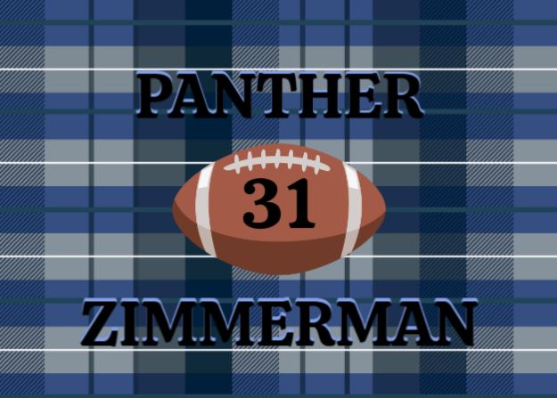 Personalized Football Woven Blanket – Navy